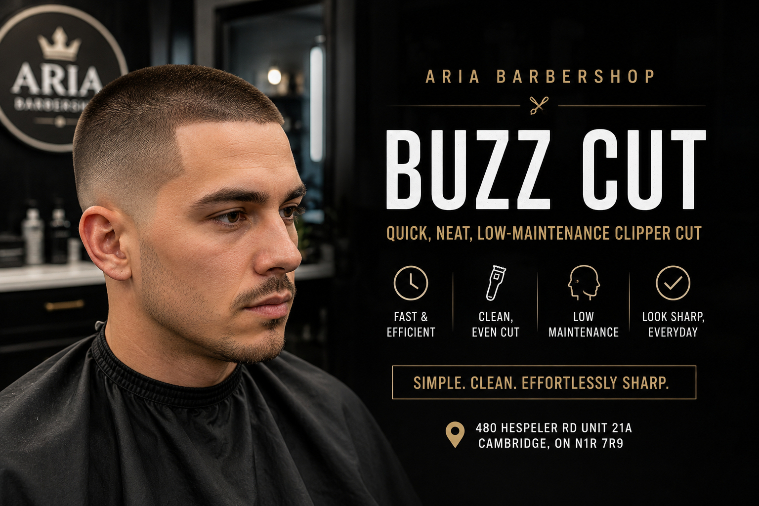 Buzz Cut Cambridge, Men's Buzz Cut, Clipper Haircut